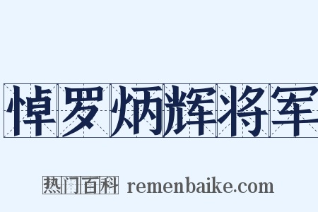 悼罗炳辉将军是什么意思的图片